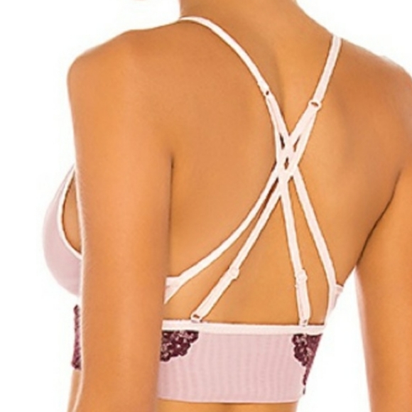 Free People Leah Lace & Mesh Strappy Bralette Med - Picture 2 of 4